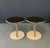 Vintage Pair of Casprini Italian Postmodern Side Tables in Brass, Grey Glass and Lacquer For Sale - Image 9 of 12