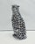 Black White Leopard Statue in Ceramic by Ceramic Boxer For Sale - Image 8 of 8