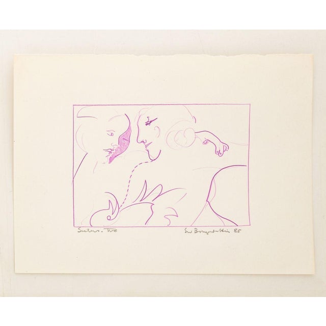 Eva Bouzard-Hui Surrealist Mixed Media, 11 For Sale - Image 11 of 15