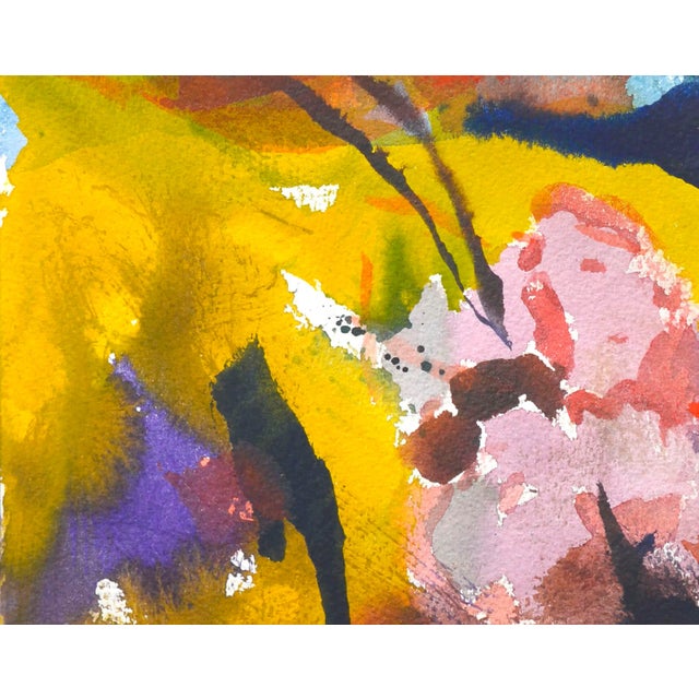 Abstract Expressionism Vintage Colorful Abstract Watercolor by Les Anderson For Sale - Image 3 of 6