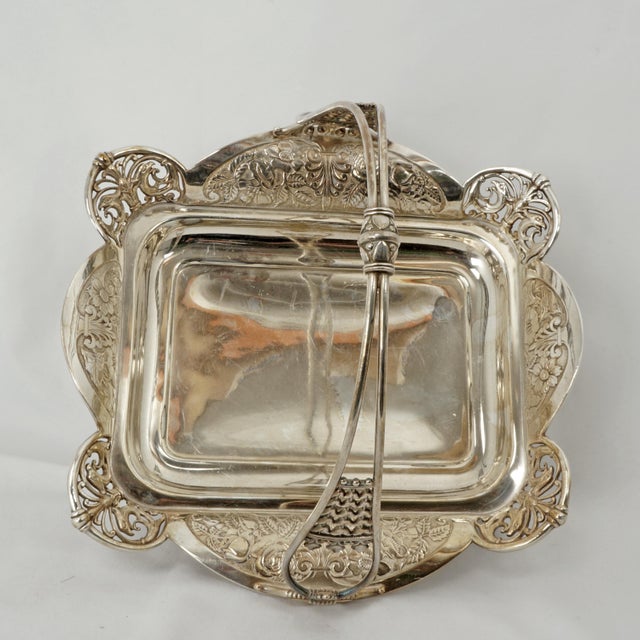 Late 19th Century James Tufts Victorian Silver Plate Cake Basket Circa 1870 For Sale - Image 4 of 12