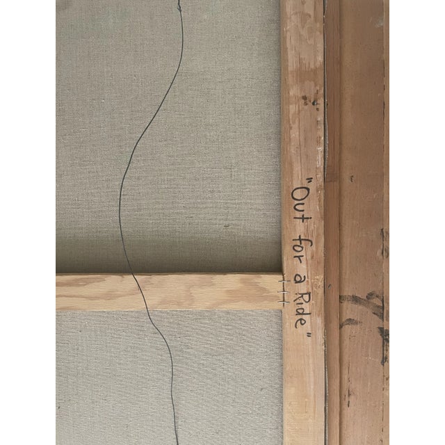 1970s Oil on Canvas "Out for a Ride" by Gary Niblett For Sale - Image 5 of 10