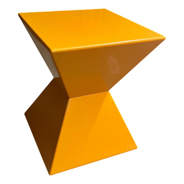 Vintage Orange Prism Table For Sale