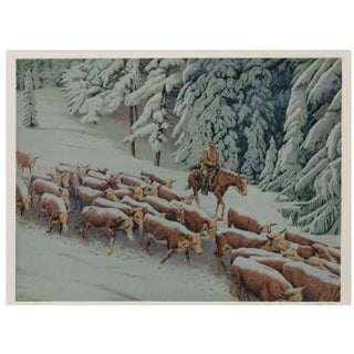 Morton Kunstler "Early Snow" 1977 Signed and Numbered Artist Proof For Sale