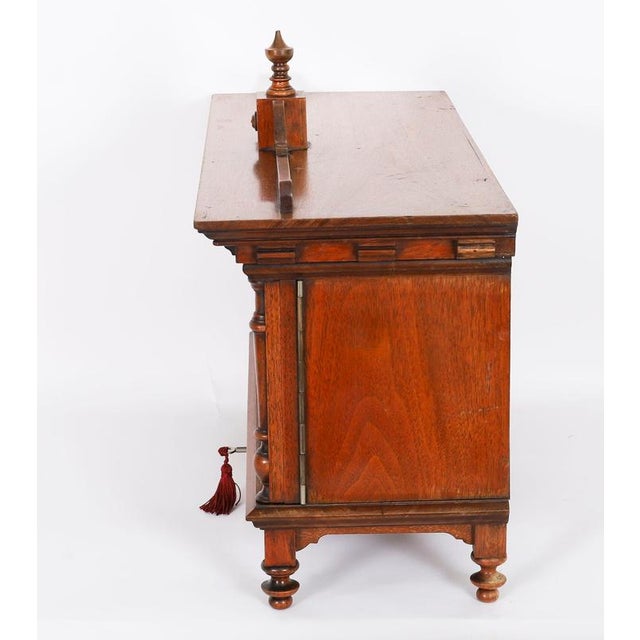 Antique Victorian Walnut Table Top Collectors Cabinet, 1840s For Sale - Image 16 of 18
