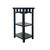 Asian Oriental Black Lacquer Rectangular Wood Plant Stand Pedestal Table For Sale - Image 3 of 10