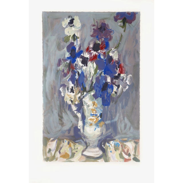 Eugene Baboulene, Le Vase De Fleurs, Lithograph For Sale