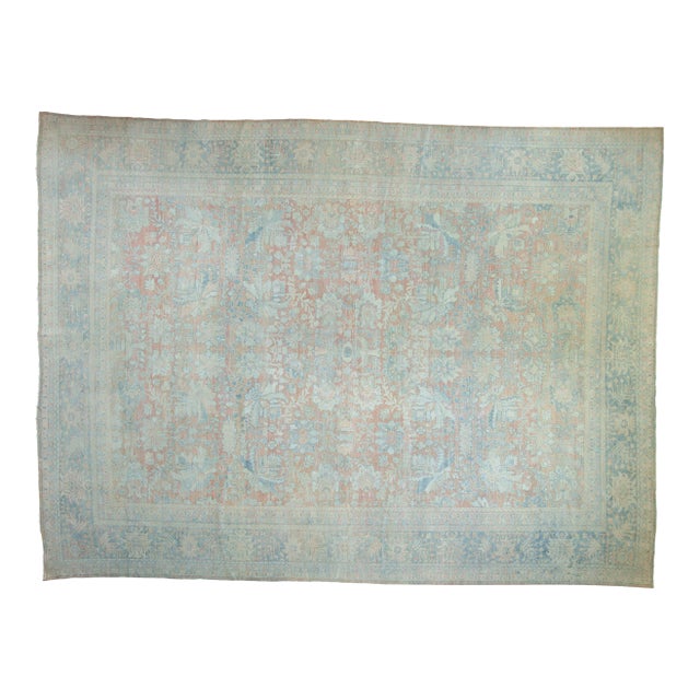 Vintage Distressed Mahal Carpet - 10'5" x 13'9" For Sale