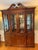 Vintage Ethan Allen Georgian Flame Mahogany Lighted Breakfront Cabinet For Sale - Image 9 of 12