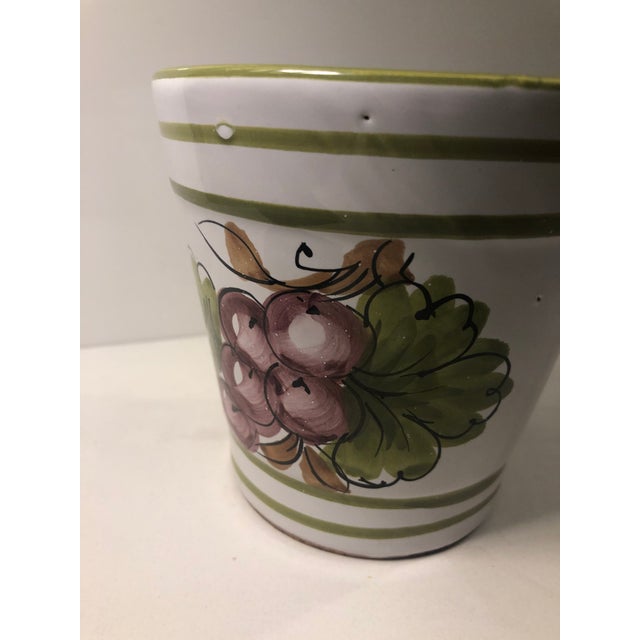 1990s Italian Cachepot With Grape Design For Sale - Image 6 of 7