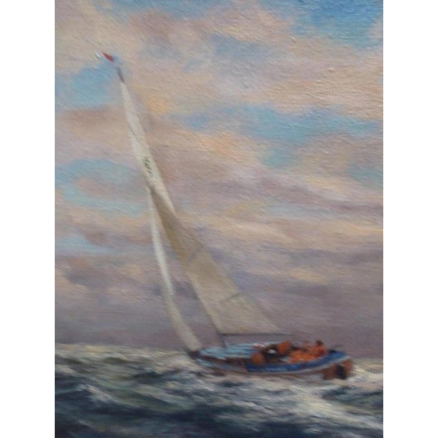 Victor Trevett, Moonshine Near Wallet Spitway, 1980s, Oil Painting on Canvas, Framed For Sale - Image 12 of 14