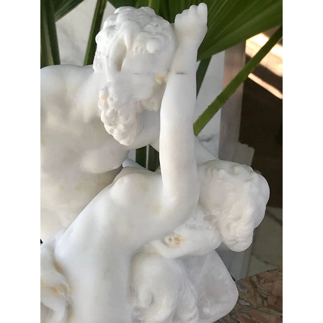 Stone Marble Sculpture of Satyr,18th Century For Sale - Image 7 of 10