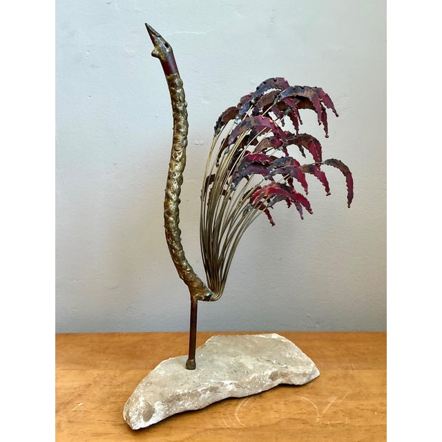 Mid-Century Modern Abstract Metal Rooster Sculpture For Sale - Image 12 of 16