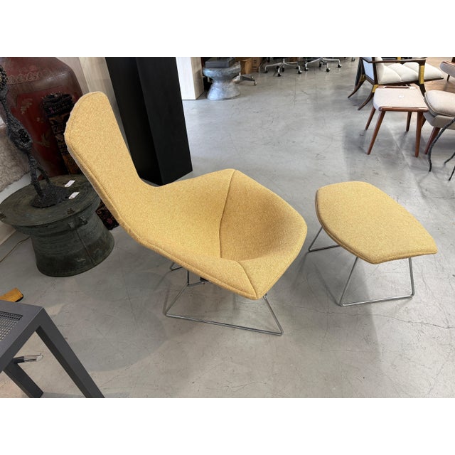 1978 Harry Bertoia for Knoll Bird Chair and Ottoman w/ Knoll Labels For Sale - Image 15 of 18
