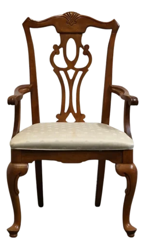 Broyhill Furniture Solid Cherry Traditional Georgian Style Dining Arm Chair 7940-87/86