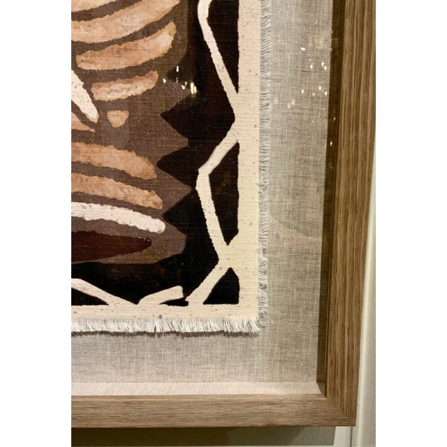 Tribal Black and Brown Tribal Giclee on Canvas Shadowbox “Mohea” For Sale - Image 3 of 5