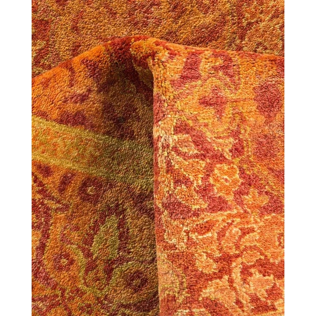 Textile Mogul Collection Hand-Knotted Area Rug - Orange 4' 3" x 6' 3" For Sale - Image 7 of 9
