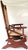 Brown Antique Upholstered Oak Platform Rocker, Circa 1915 For Sale - Image 8 of 12