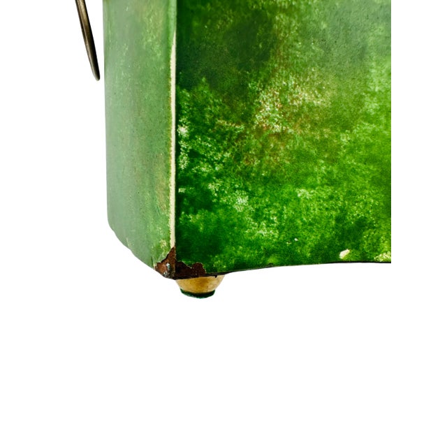 1990s Vintage Tole Monkey Planter With Lion Head Handles For Sale - Image 5 of 11