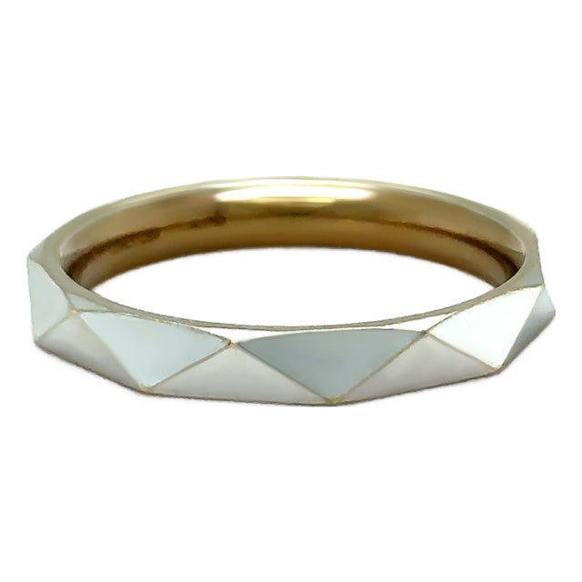 Graff 18ct White Gold Laurence Signature Faceted Wedding Band 5.66g, Size 10 For Sale