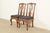 English Henredon Georgian Carved Oak and Cane Side Chairs or Dining Chairs, Pair For Sale - Image 3 of 17