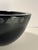 Postmodern Vintage Ward Bennett Sengai Sasaki Black Glass Bowl 24% Lead Crystal Made in Japan For Sale - Image 3 of 8