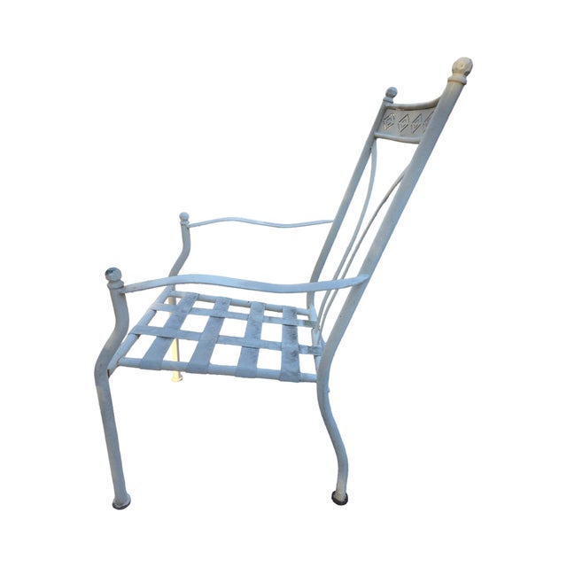 Mid-Century Modern Late 20th Century Wrought Iron Chairs Set of 6 For Sale - Image 3 of 13