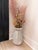 Large Robin’s Egg Blue/White and Brushed Gold Distressed Ceramic Vase | Textured Floor Vase For Sale - Image 9 of 9