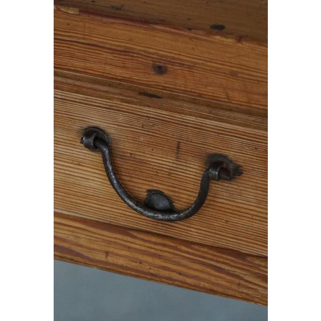 French Primitive Pine Dining Table or Desk with Drawer, 18th Century For Sale - Image 14 of 18