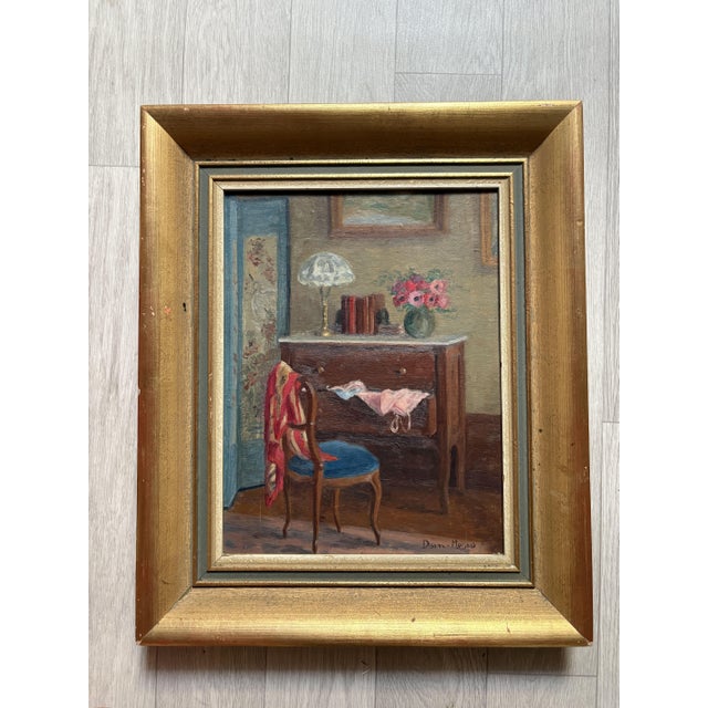 Marie Louise Doerr-Monod, Still Life with Desk, 1890s-1900s, Painting, Fram For Sale - Image 4 of 4