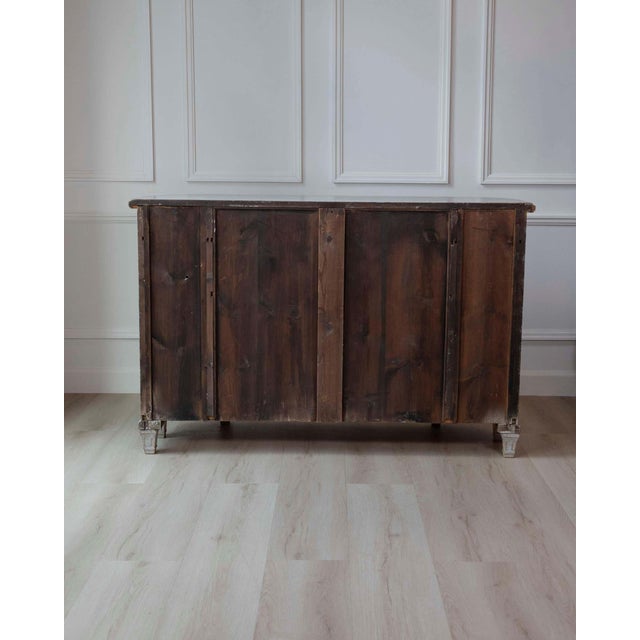 19th Century Swedish 19th Century Gustavian Style Four-Door Demi Lune Buffet, c. 1880 For Sale - Image 5 of 14