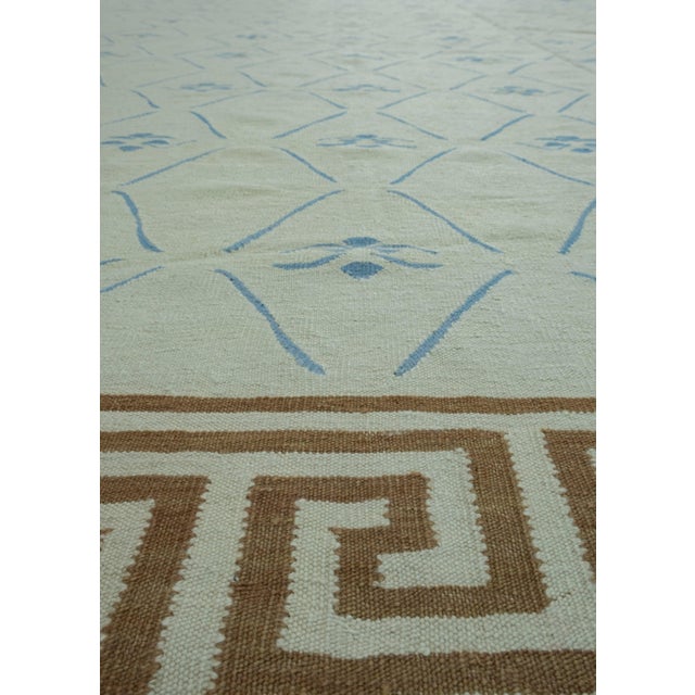 Textile Turkish Kilim Oriental Handmade Flatweave 18'4" x 19'3" #18014 For Sale - Image 7 of 8