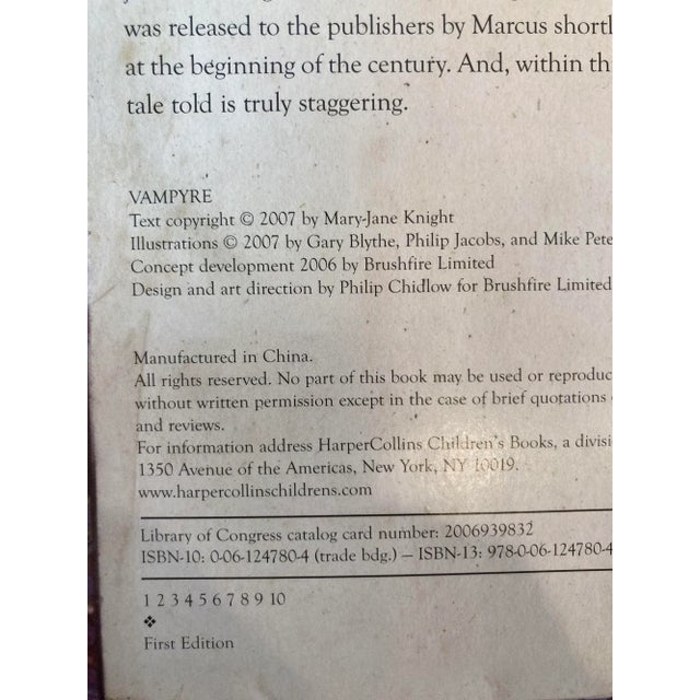 Vampyre, the Terrifying Lost Journal of Dr. Cornelius Van Helsing Book For Sale - Image 10 of 12