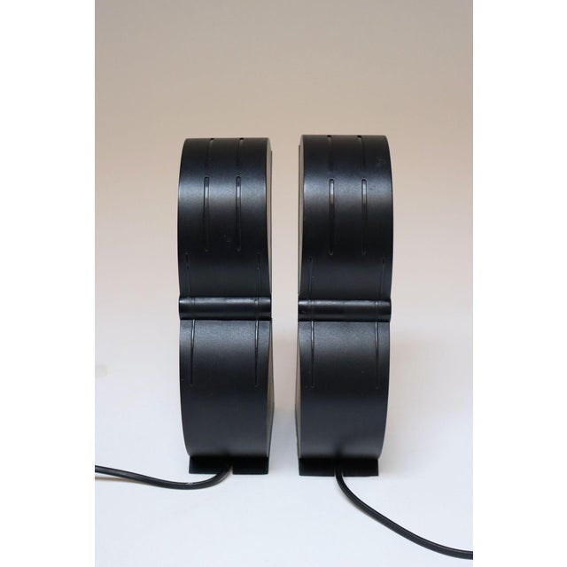 White 1980s Italian Postmodern Foldable "Disco" Table Lamps by Mario Bertorelle - a Pair For Sale - Image 8 of 15