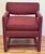 Mid-Century Modern Vintage MCM Burgundy Parsons Style Arm Chair For Sale - Image 3 of 11
