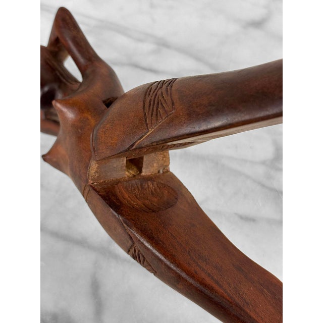 Brown Vintage Large Traditional Mahogany Nude Women Figural Nut Cracker For Sale - Image 8 of 9