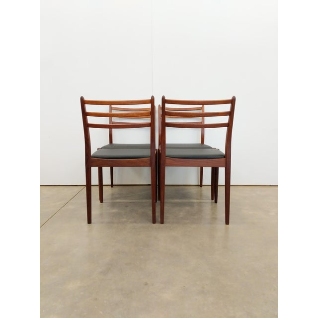 Set of 4 authentic vintage mid century modern dining chairs. Designed by Victor B Wilkins for G Plan. Maker's label on...