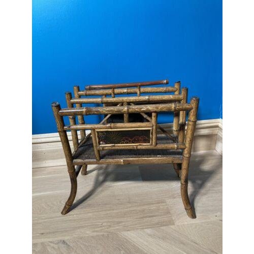Antique 19th Century English Victorian Tortoise Bamboo Magazine Rack Stand For Sale - Image 13 of 15