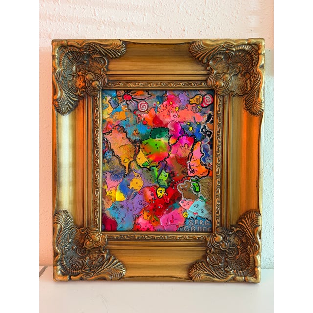 Original Abstract Painting Serg Graff "Butterfly Madness " Surreal Fantasy, Coa For Sale In Jacksonville, FL - Image 6 of 10