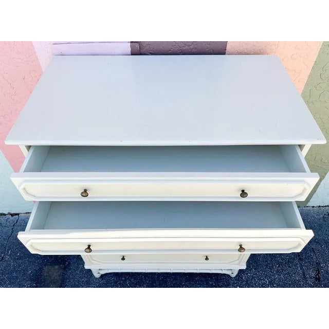 Mid 20th Century Palm Beach Regency Ficks Reed Faux Bamboo Tall Chest For Sale - Image 9 of 12