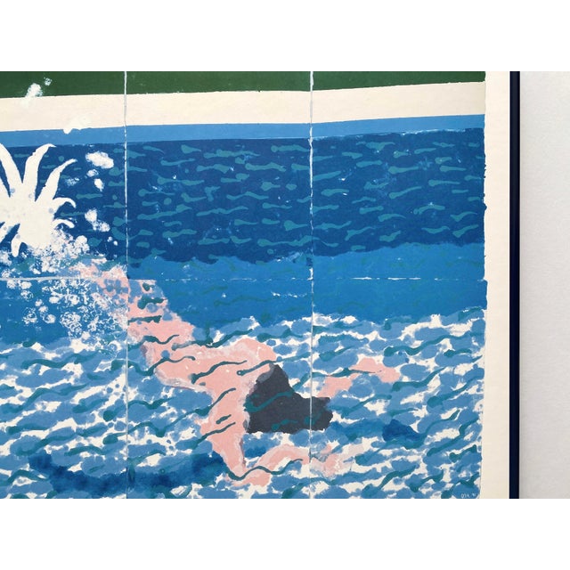 David Hockney Vintage 1994 Lithograph Print Framed Large Pop Art Poster " Le Plongeur ( Paper Pool 18 ) " 1978 For Sale - Image 16 of 18