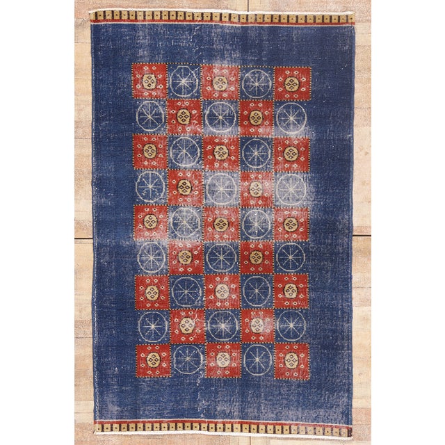 Zeki Muren Vintage Turkish Sivas Rug, 04'07 X 07'02 For Sale - Image 10 of 10