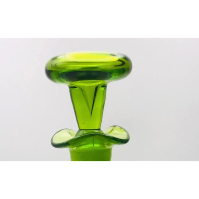 The Ultimate Mid-Century Spooky Chic. Elevate your autumn bar cart styling. This ultra-rare 1950s Blenko #49 "Lime"...