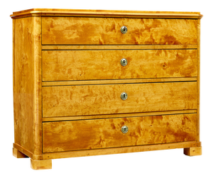 Scandinavian Birch Chest of Drawers, 1870s