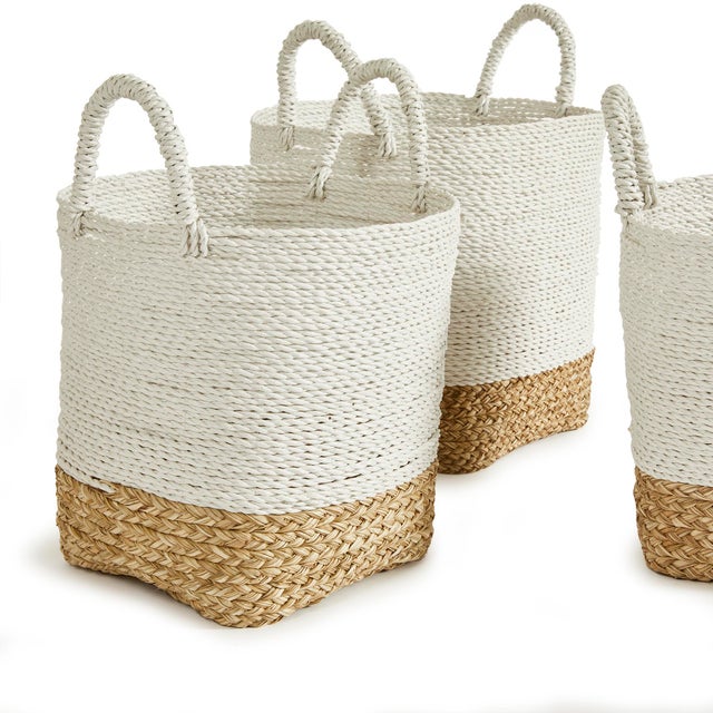 Kenneth Ludwig Chicago Madura Market Baskets, Set Of 3 For Sale - Image 4 of 10
