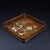 Traditional Square Wooden Tray With Mother-of-Pearl Bird and Floral Inlay For Sale - Image 3 of 10