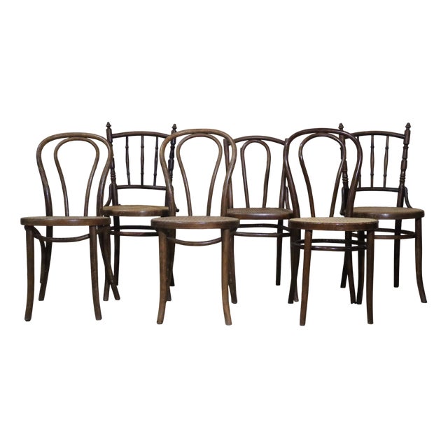 Bistro Chairs, 1900s, Set of 6 For Sale