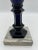 A Very Fine Antique Pressed Glass Vase on a Marble Stand, Cobalt Colour, New England Glass Co, Circa 1840 Attributed to...