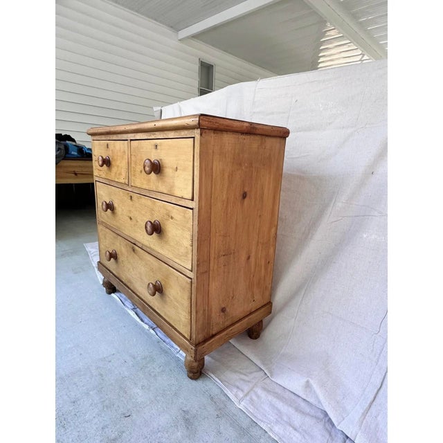 19th Century English Pine Chest For Sale - Image 4 of 11