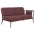 Ribbons Burgundy Double Left Sofa by Mowee For Sale - Image 6 of 6